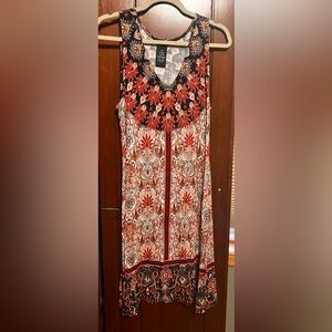 Aravon Black and Red Floral Dress